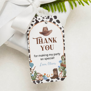 Highland Cowboy Birthday Thank You Tag