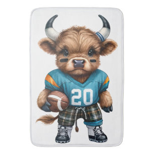 Highland Cows and Football Bath Mat