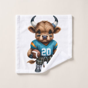 Highland Cows and Football Bath Towel Set