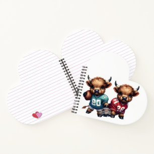 Highland Cows and Football Notebook