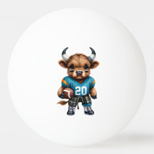 Highland Cows and Football Ping Pong Ball