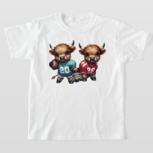 Highland Cows and Football T-Shirt