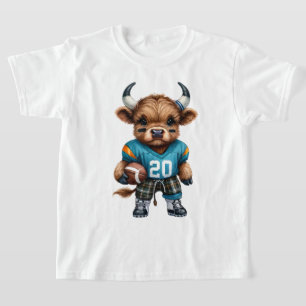 Highland Cows and Football T-Shirt
