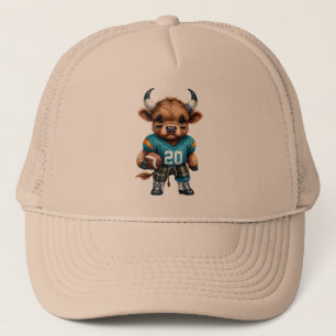 Highland Cows and Football Trucker Hat