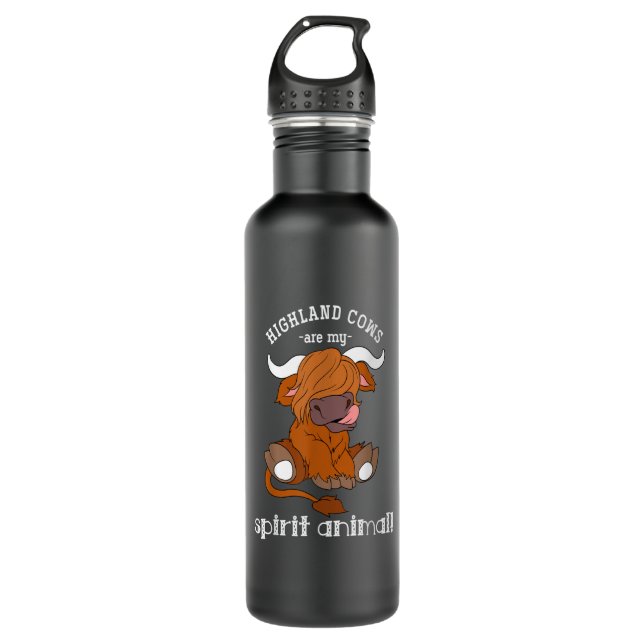Highland Cows Are My Spirit Animal Scottish Highla 710 Ml Water Bottle (Front)