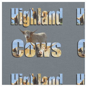 Highland Cows Picture Logo, Fabric