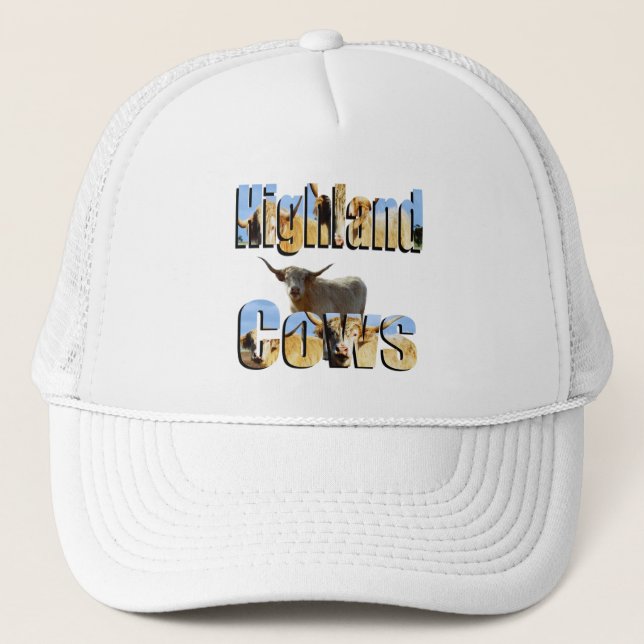Highland Cows Picture Logo, Trucker Hat (Front)
