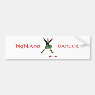 Highland Dancer Ghillie Callum Sword Dance Bumper Sticker
