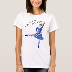 Highland Dancer in Blue T-Shirt