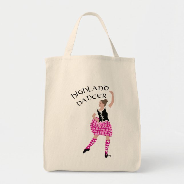 Highland Dancer Pink Tote Bag (Front)