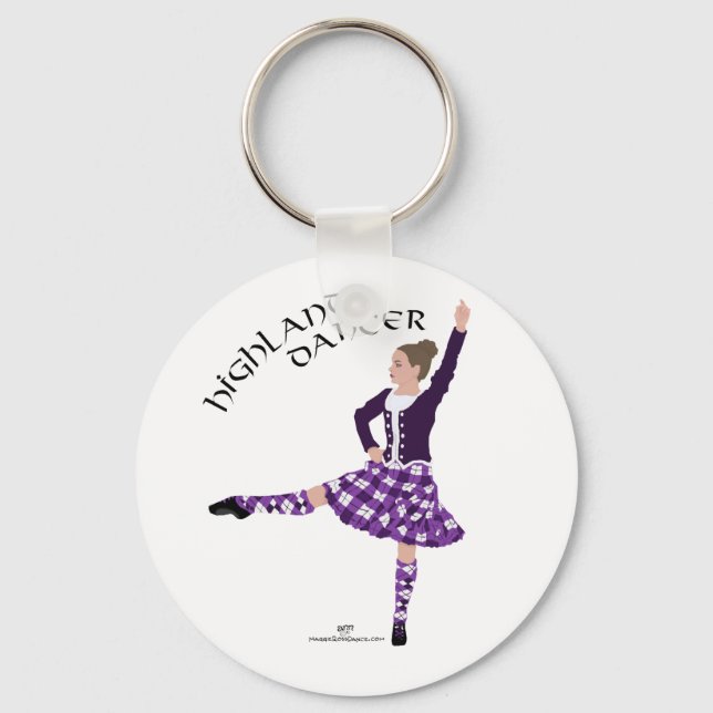 Highland Dancer Purple Key Ring (Front)