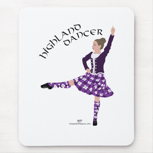 Highland Dancer Purple Mouse Pad (Front)