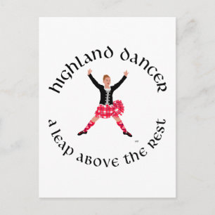 Highland Dancers a Leap Above the Rest Postcard