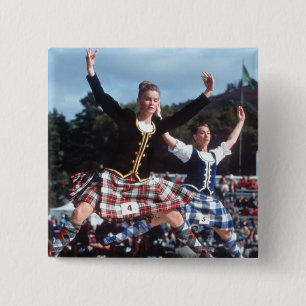 Highland Dancing 15 Cm Square Badge