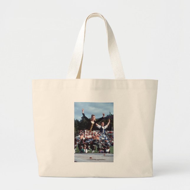 Highland Dancing Large Tote Bag (Front)