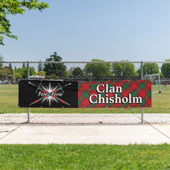 Highland Festival Clan Chisholm Tent Banner (Insitu)