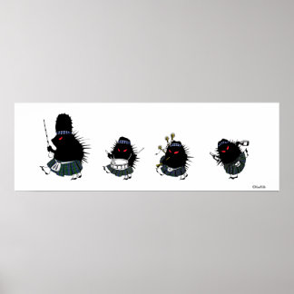 Highland Hedgehogs Poster