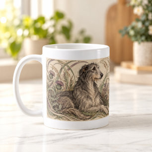 Highland Hound Art Nouveau Deerhound Mug