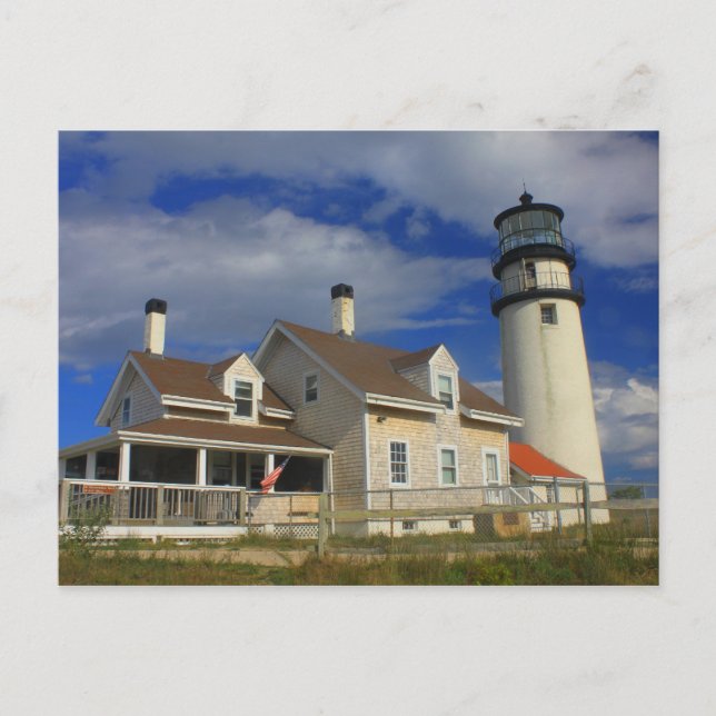 Highland Lighthouse Cape Cod Truro MA Postcard (Front)