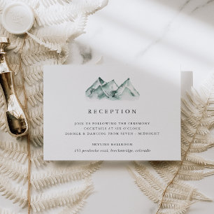 Highland   Mountain Wedding Reception Enclosure Card