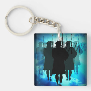 Highland Pipers, with ten thousands of His Saints Key Ring