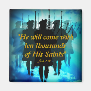 Highland Pipers, with ten thousands of His Saints Magnet