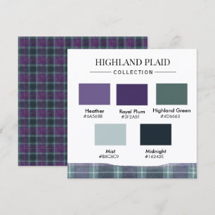 Highland Plaid Color Palette Card