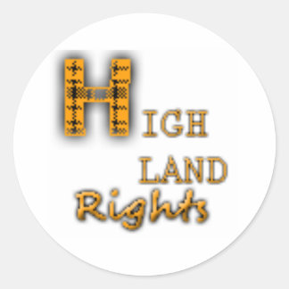 Highland Rights Party Classic Round Sticker