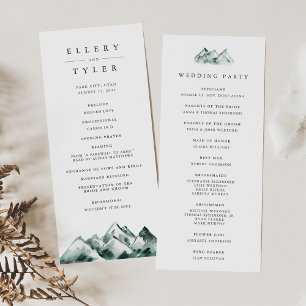Highland   Rustic Mountain Wedding Programme