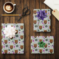 Highland Scottish Cow Purple Celtic Knot Work