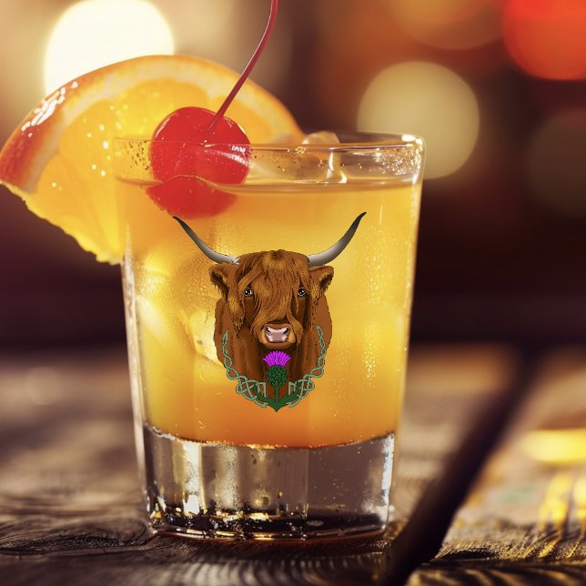 Highland Scottish Purple Celtic Knot Work Shot Glass (Creator Uploaded)