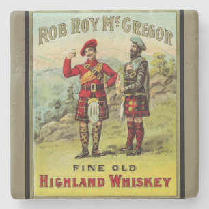 HIghland Scottish Whiskey Label Stone Coaster