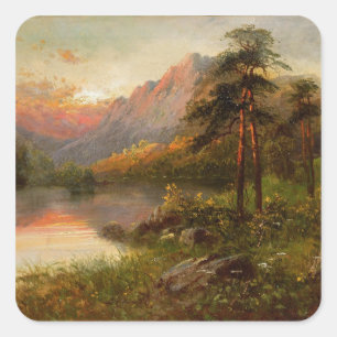 Highland Solitude Square Sticker
