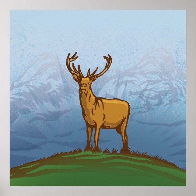 Highland stag poster (Front)