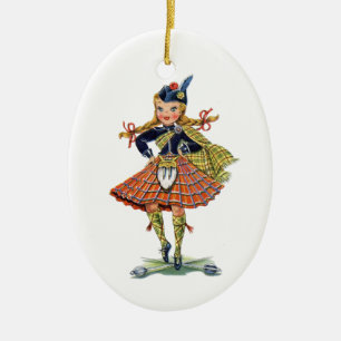 Highland Sword Dance Ceramic Tree Decoration