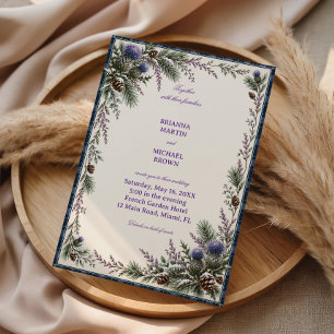 Highland Thistles In Winter Bloom Invitation