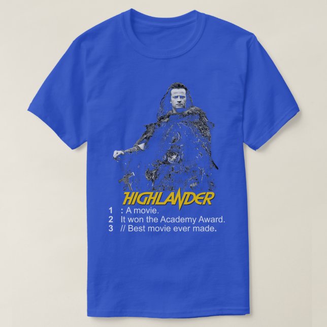 Highlander There can Only Be One T-Shirt (Design Front)