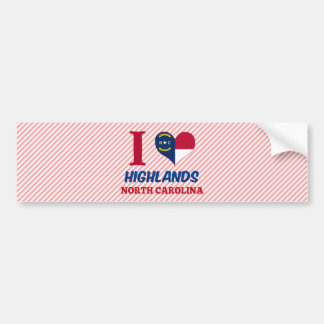 Highlands, North Carolina Bumper Sticker