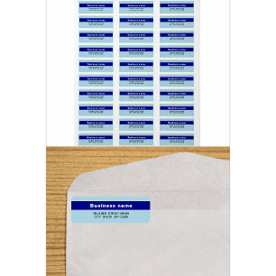 Highlighted Brand Name Light Blue Return Address