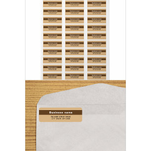 Highlighted Business Name   Brown Return Address