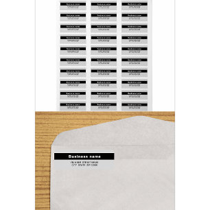 Highlighted Business Name Grey Return Address