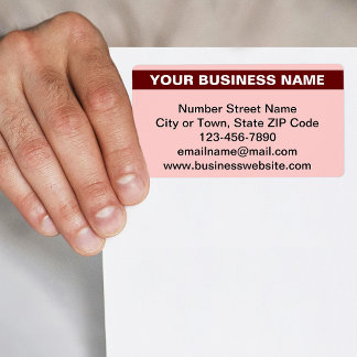 Highlighted Business Name on Light Red Shipping