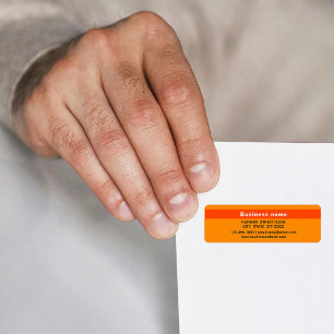 Highlighted Business Name on Orange Return Address