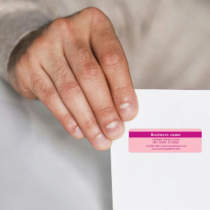 Highlighted Business Name on Pink Return Address