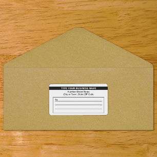 Highlighted Business Name on White Shipping Label