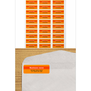 Highlighted Business Name Orange Return Address