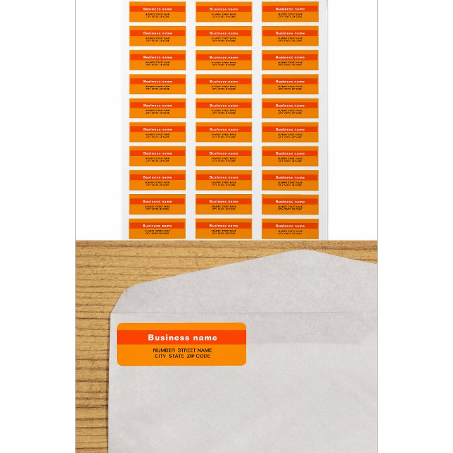 Highlighted Business Name | Orange Return Address (Creator Uploaded)