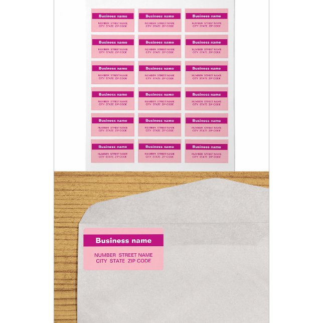 Highlighted Business Name | Pink Address Labels (Creator Uploaded)