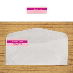 Highlighted Business Name Pink Return Address