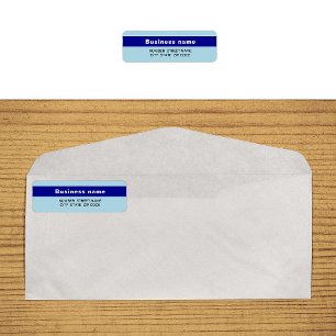 Highlighted Business on Light Blue Return Address